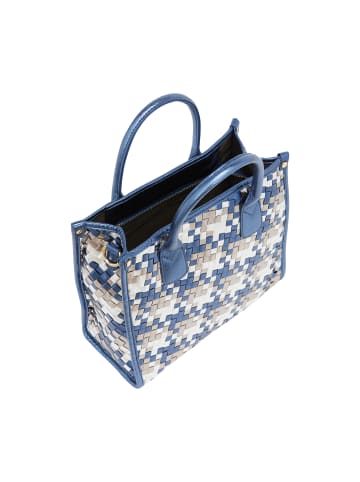 Women Tote Bag in White Blue