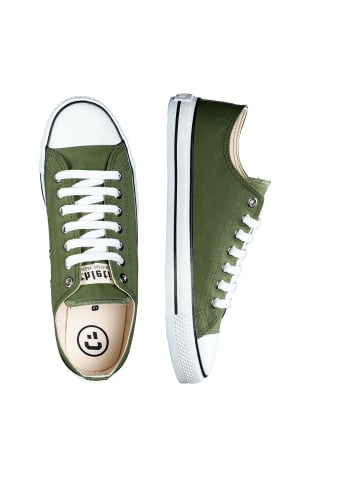 Sneaker Trainer White Cap Lo Cut in camping green just white