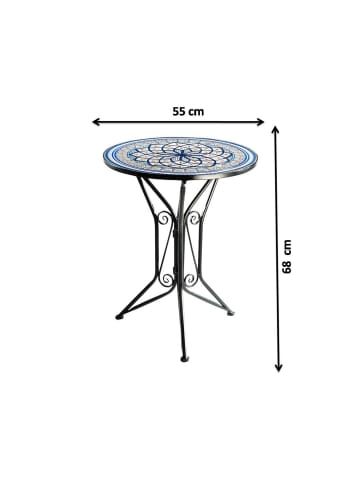 Garten-Beistelltisch TILETOP55 in Blau