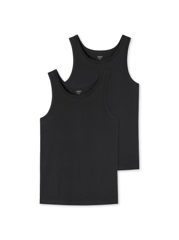 Unterhemd 2er Pack in Schwarz