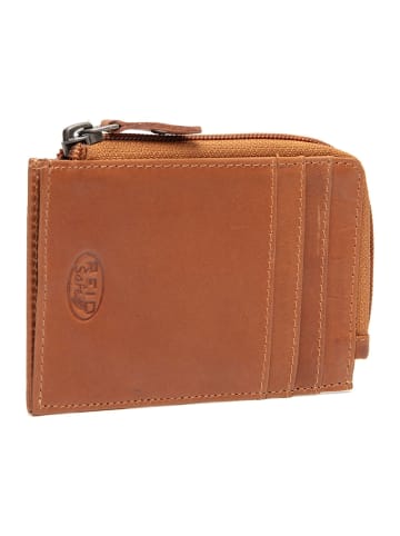 Livenza Kreditkartenetui RFID Schutz Leder 12 cm cognac