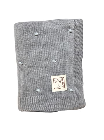 Babydecke Strick Knots grey