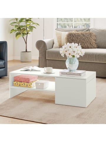 Kaffeetisch in Weiß 110L x 52B x 36H cm