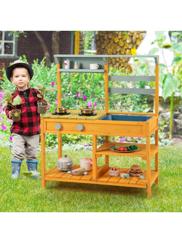 Matschküche Kinder Outdoor in Orange