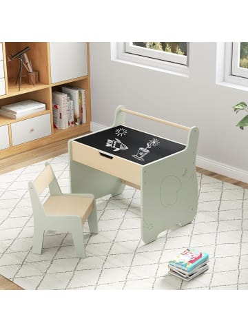 Kindertisch mit Stuhl in Grün