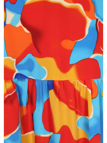 Women Dress in Red Multicolor