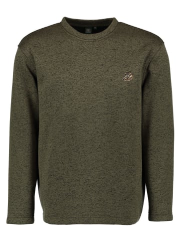 Strickfleece-Pullover Mysqafe in oliv