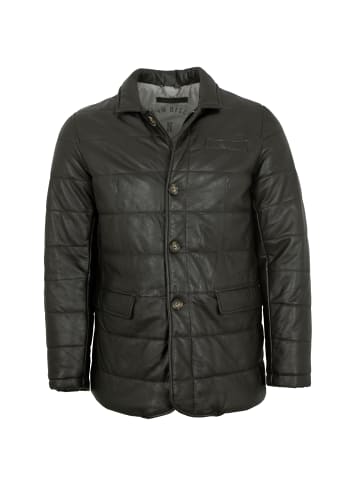 Stepplederjacke Lammnappa in Schwarz