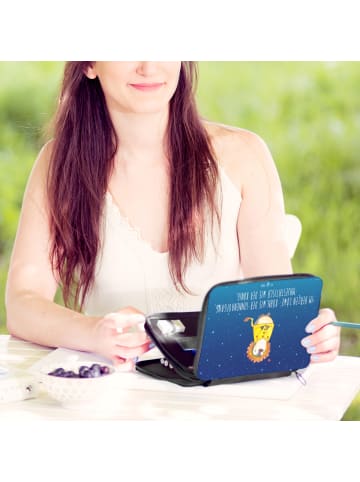 Federmappe Löwe Astrologie mit Spruch in Sternenhimmel Blau