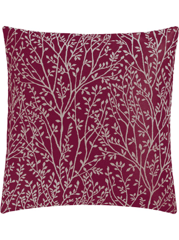 Jacquard, Baumwollmischung, Gewebt Kissenhülle Malaga in dunkelrot