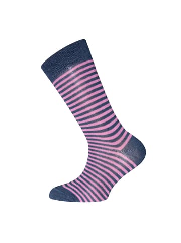 6er-Set Socken 6er Pack Blumen/Punkte/Ringel in marone - hell wildrose - tinte
