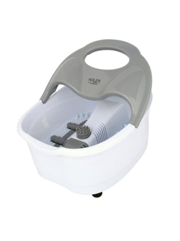 Adler AD 2167 4-in-1 Fußmassagegerät mit Wärmefunktion, 80 W in Grau-Weiß