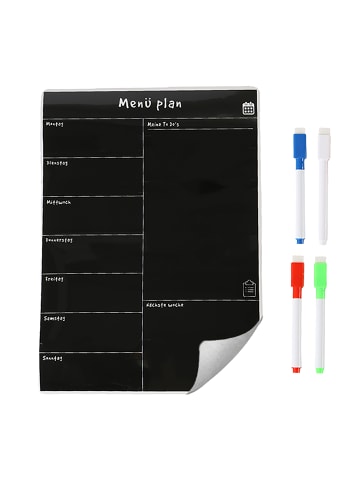 Speiseplan Wochenplaner in Schwarz - (B)30 x (H)42 cm
