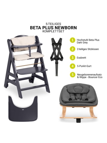 Beta Plus 5-tlg. Newborn Set - Hochstuhl in gray