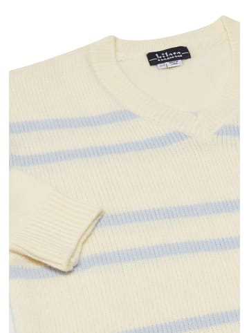 Damen Strickpullover in Wollweiss Hellblau