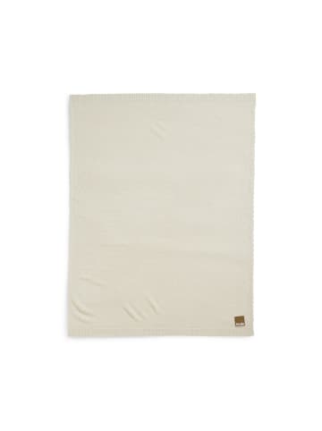 Pointelle Decke - Creamy White in Weiß 100 x 75 cm