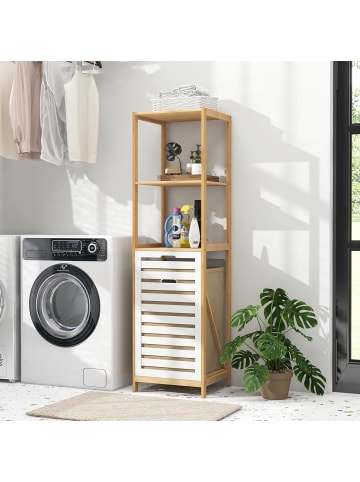 4-stufig Wäschekorbschrank in Beige