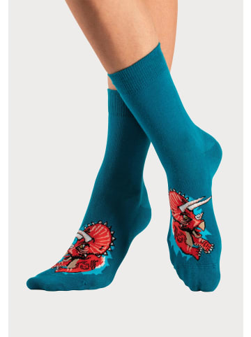 Socken in navy, petrol, khaki, hellgrau-melange, blau