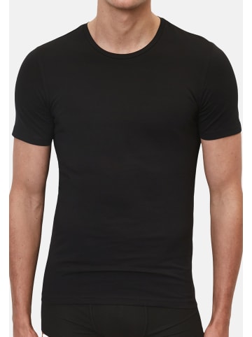 Unterhemd / Shirt Langarm Essentials Cotton in Schwarz