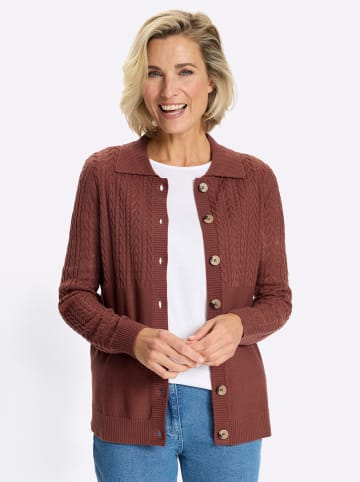 Strickjacke in rotbraun