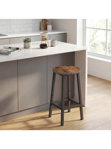 4er-Set: Barhocker Barnet in Braun-Schwarz - (B)32 x (H)64 x (T)32 cm