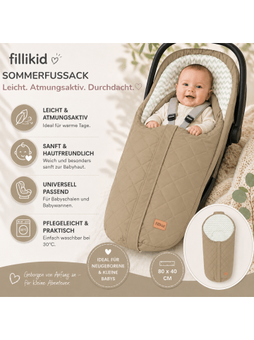 Sommerfußsack Light Small Gruppe 0 Exklusiv in Taupe