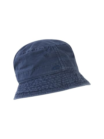 Bucket Hat aus reiner Baumwolle in Navyblau