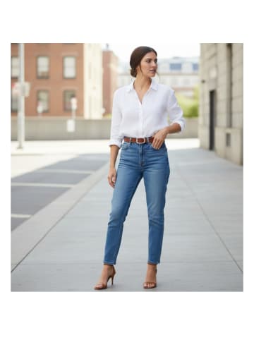 Ledergürtel in Creme