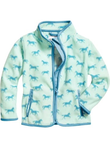 Fleece-Jacke Pferde in Türkis