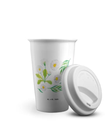 ToGo Kaffeebecher Wiesenzauber Design ohne Spruch in Weiß