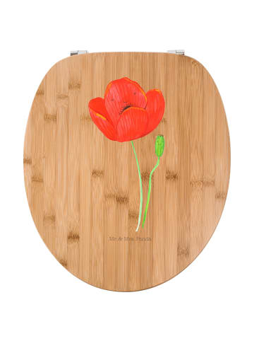 Klodeckel Blume Mohnblume ohne Spruch in Braun