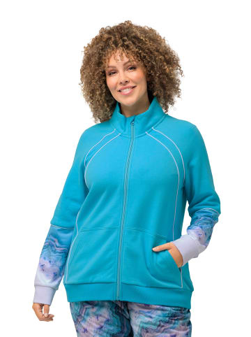 Sweatjacke in helles türkis