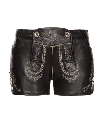 Lederhose "Mona" in black nappa