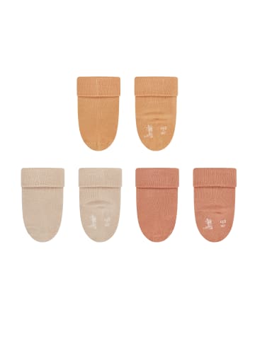 Baby Socken 3er-Pack uni in beige