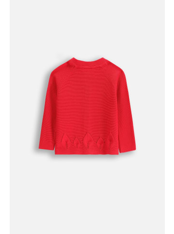 Strickjacke in himbeerrot