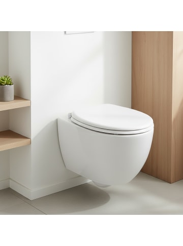 Toilettendeckel in Weiß - (B)37,5 x (T)43,5 cm