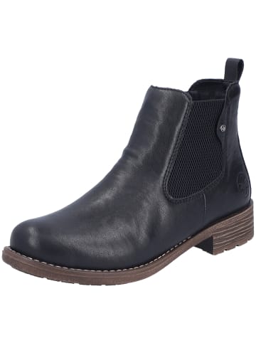 Schlupf-, Reißverschlussstiefelette in schwarz