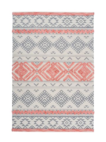 Wohnzimmer Teppich – Kurzflorteppich Ethnie 225 in grau - apricot - rechteckig
