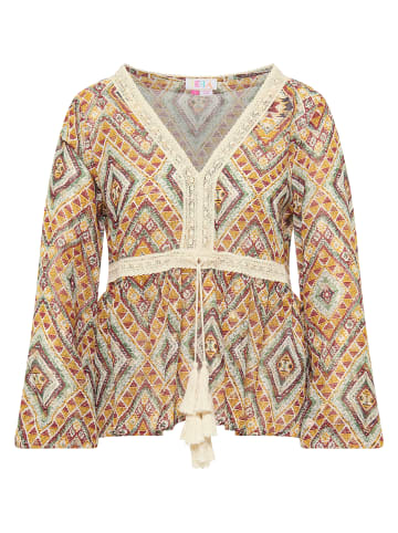 Damen Tunika Langarm in Orange Gold