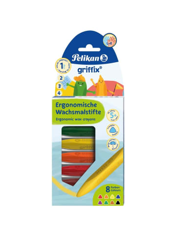 Wachsmalstift Dreikant Wachskreide Packung mit 8 Farben