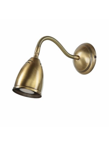 Wandlampe (B)10 x (H)34 cm in Bronze hell glänzend