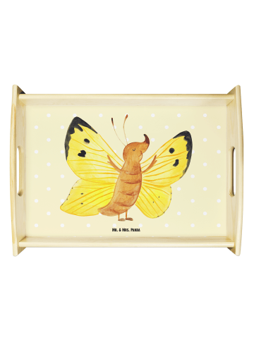 Holztablett Schmetterling Zitronenfalter ohne S... in Gelb Pastell