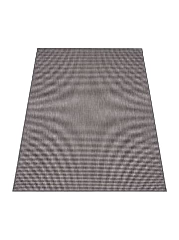 Outdoor Teppich Natur Balkon, Terrasse in Anthrazit