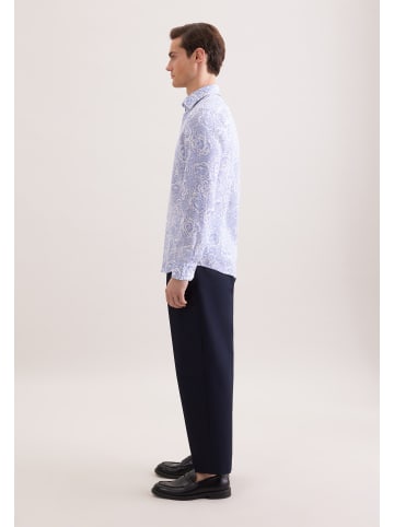 Leinenhemd Slim in Hellblau