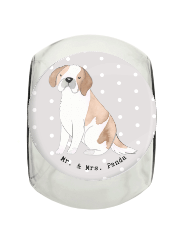 Leckerli Glas Saint Bernard Moment ohne Spruch in Grau Pastell