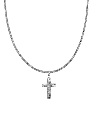 Halskette 925 Sterling Silber Kreuz in Silber