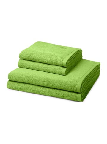 2 X Handtuch 2 X Duschtuch im Set Vita in Kiwi