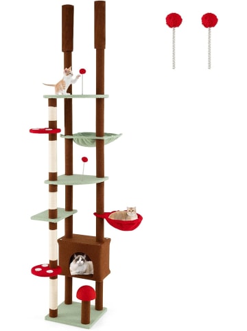 Kratzbaum deckenhoch 207-237cm/247-277 cm in Bunt