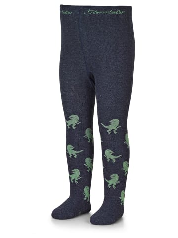 Strumpfhose T-Rex in blau melange