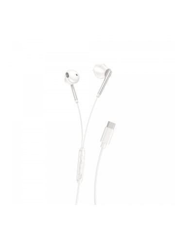 Kabelgebundene Kopfhörer mit USB-C Anschluss in Weiß in Weiß